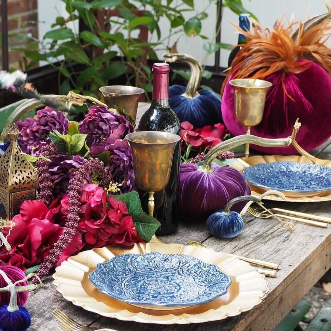 Pumpkin Decorating Ideas with Hot Skwash Velvet Pumpkins