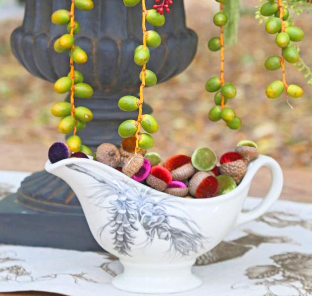 Silk Velvet Acorns