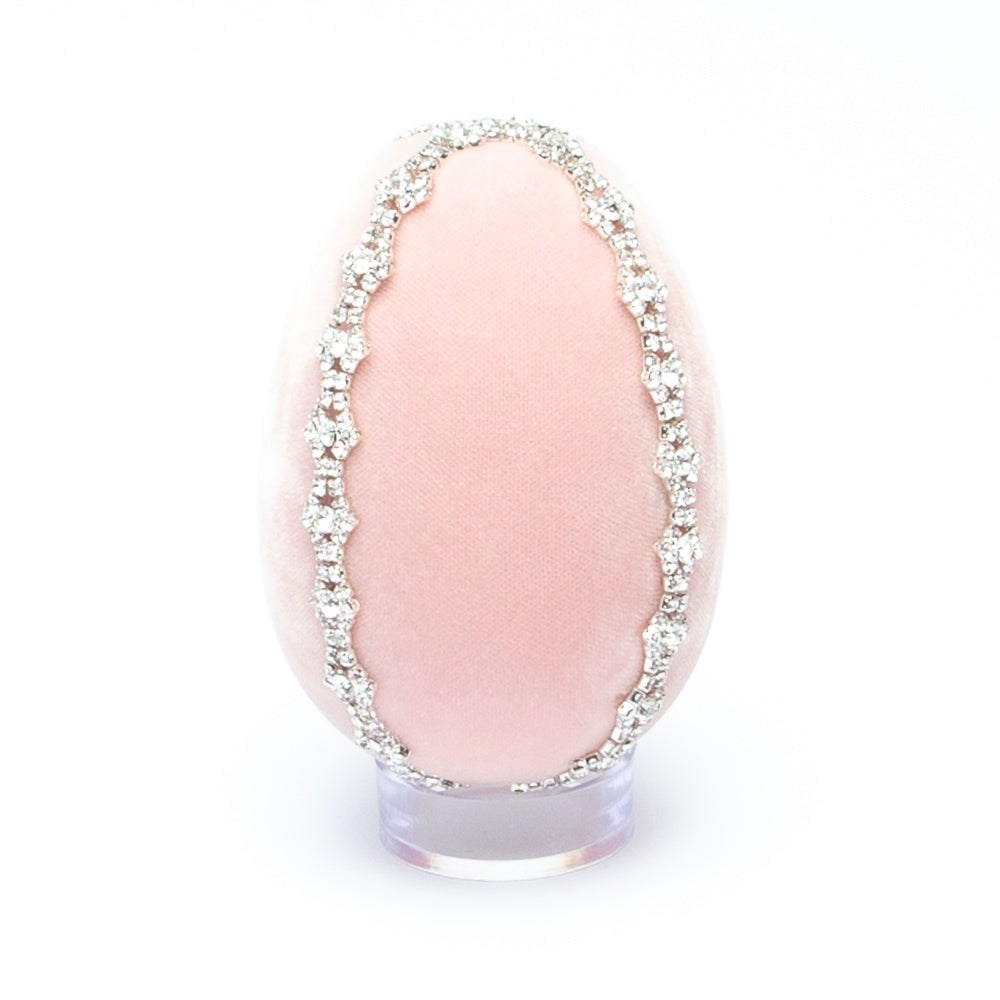 Medium Blush Crystal trimmed Egg