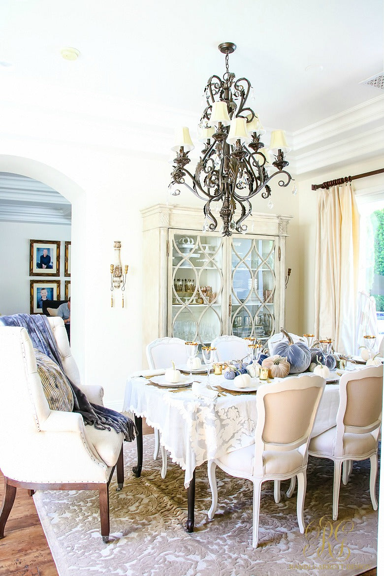 Randi Garrett Designs Pumpkin Tabletops & Home Decor with Silk Velvet Pumpkins