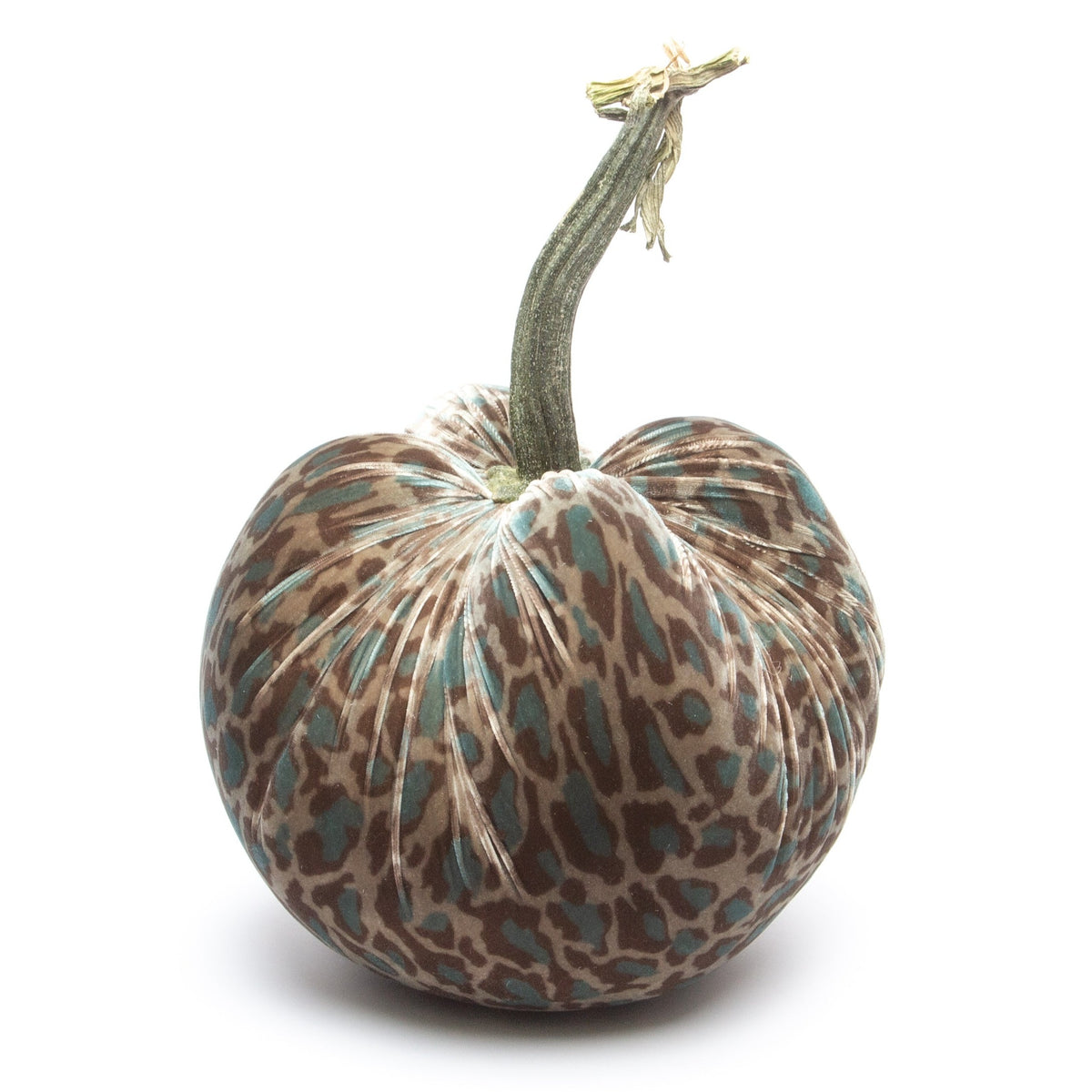 NEW Greige Leopard Silk Velvet Pumpkin