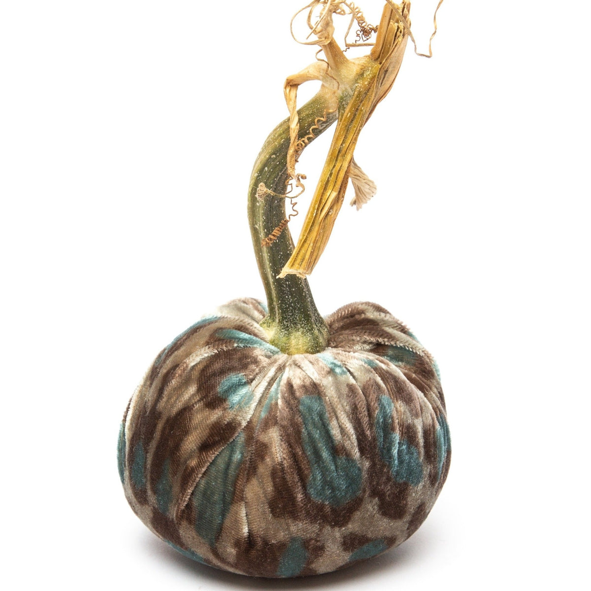 NEW Greige Leopard Silk Velvet Pumpkin