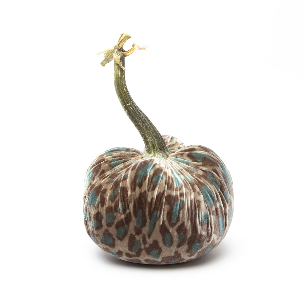 NEW Greige Leopard Silk Velvet Pumpkin