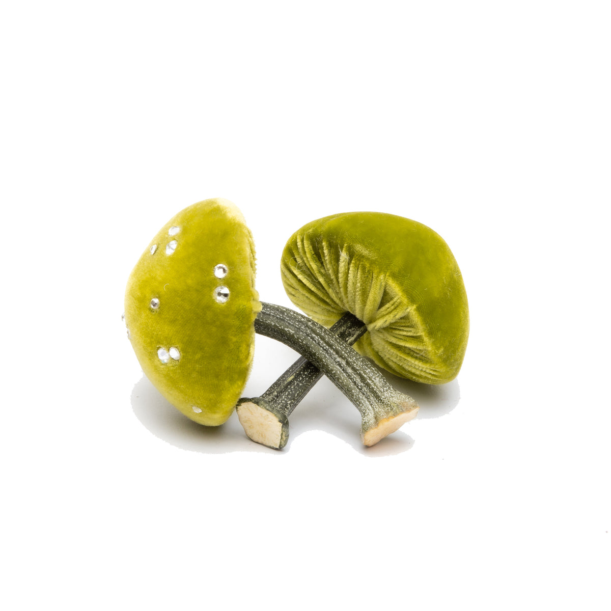 Mini Silk Velvet Chartreuse Mushroom