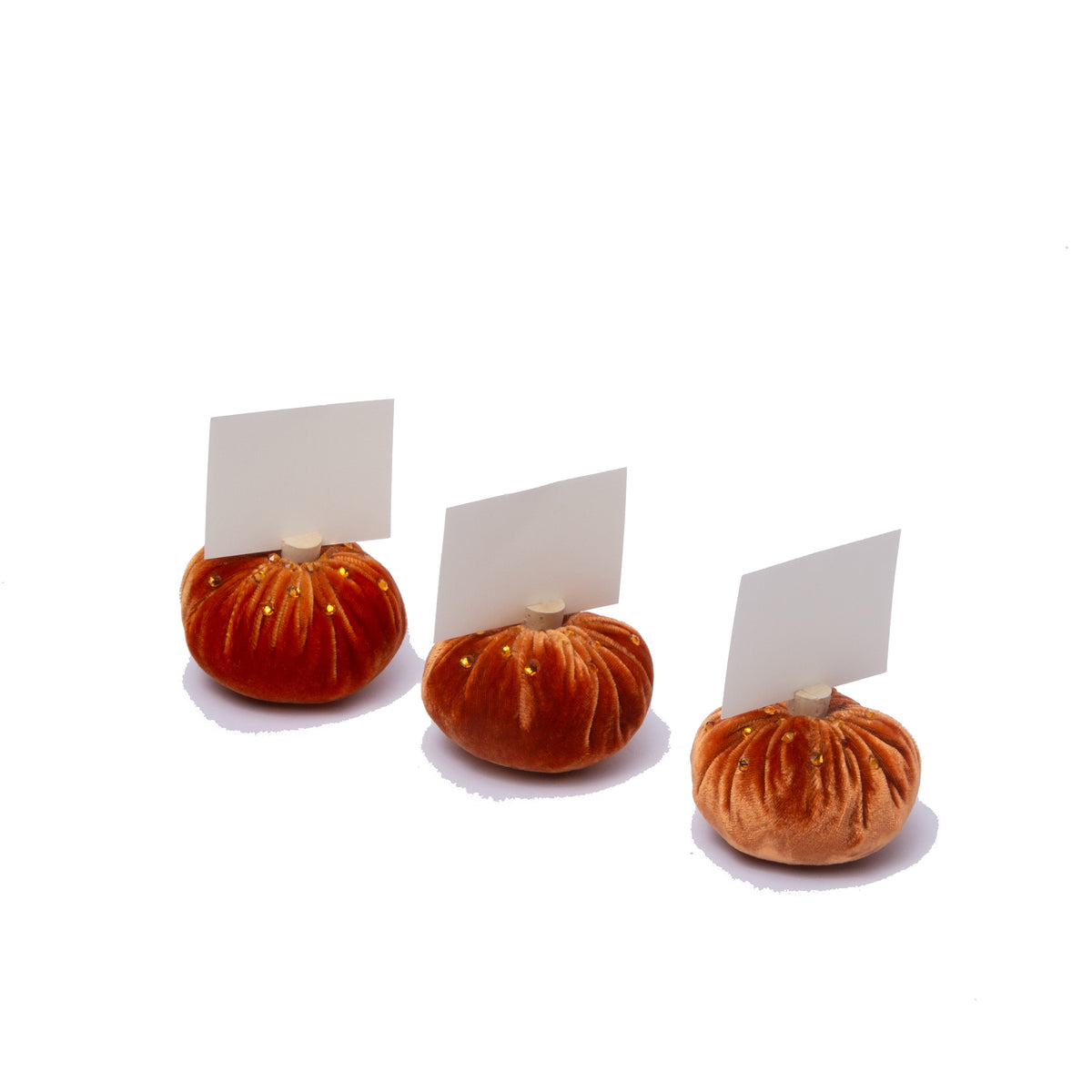 Persimmon Crystal Place Card Holders