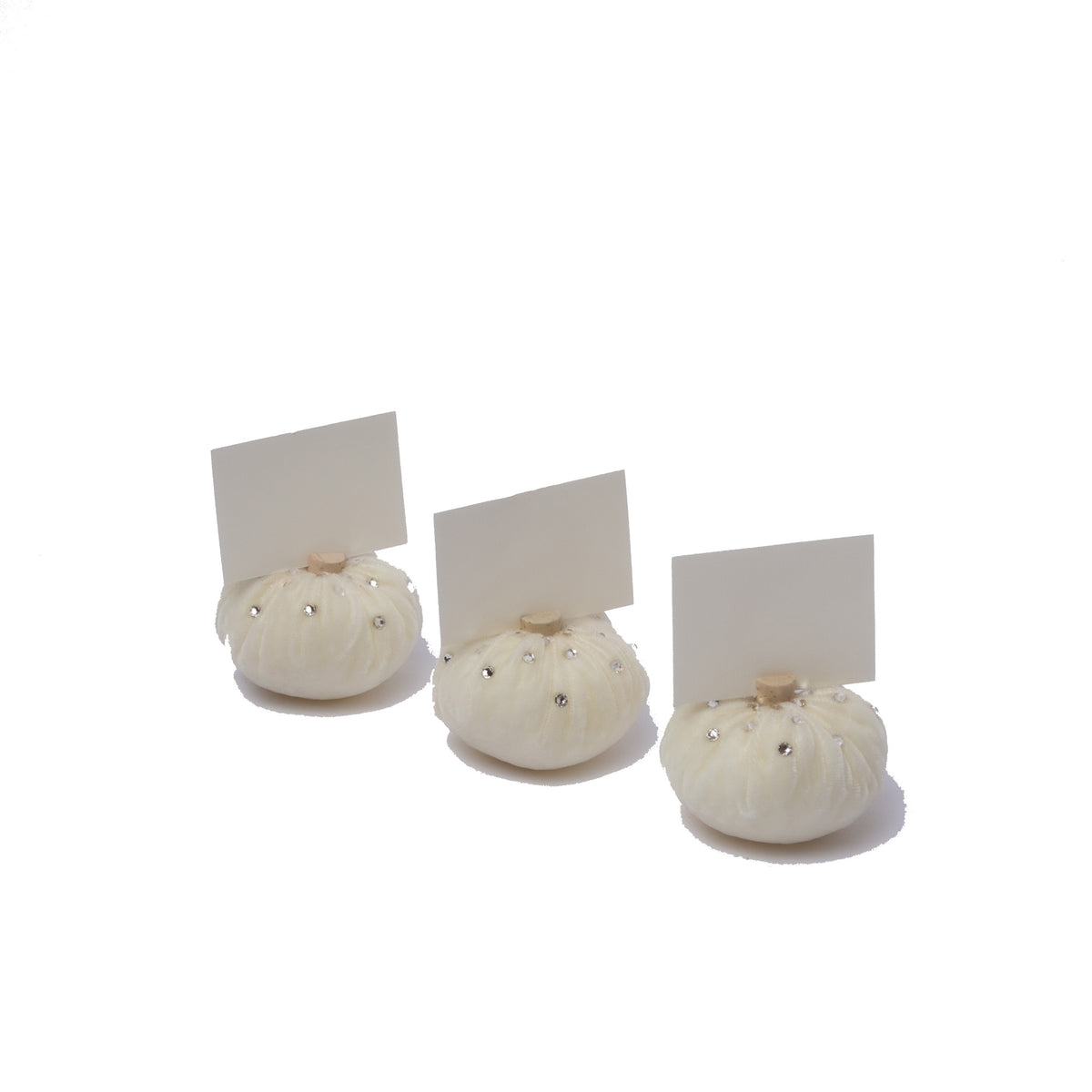 Ivory Crystal Place Card Holders