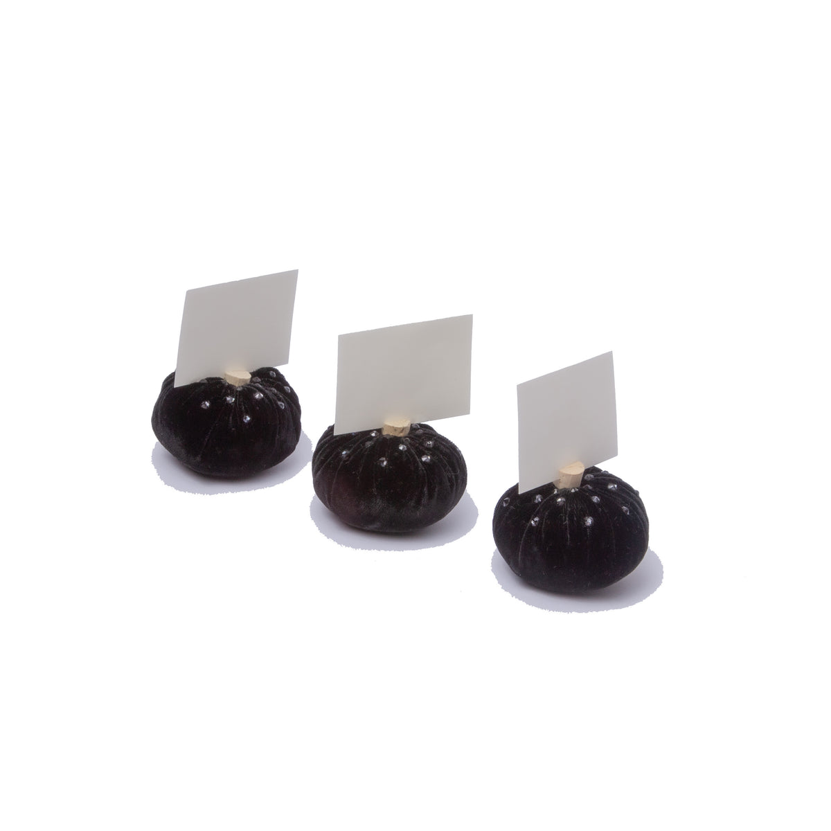 Ebony Crystal Place Card Holders
