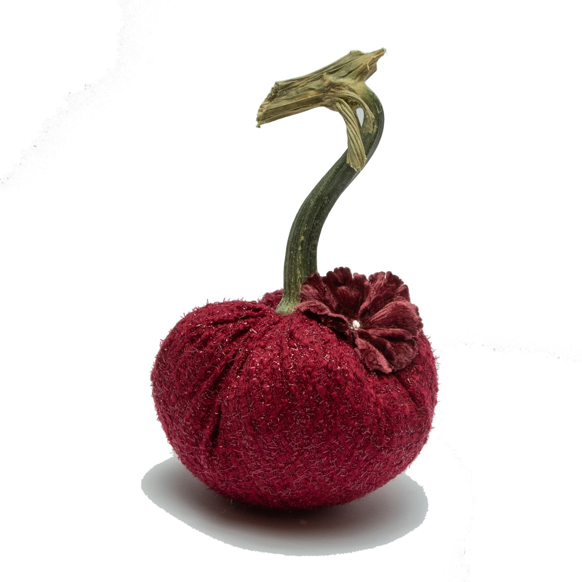 Burgandy Italian Boucle w/flower