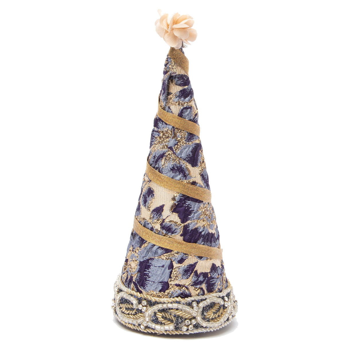 OOAK 10.5" Blue Brocade Tree