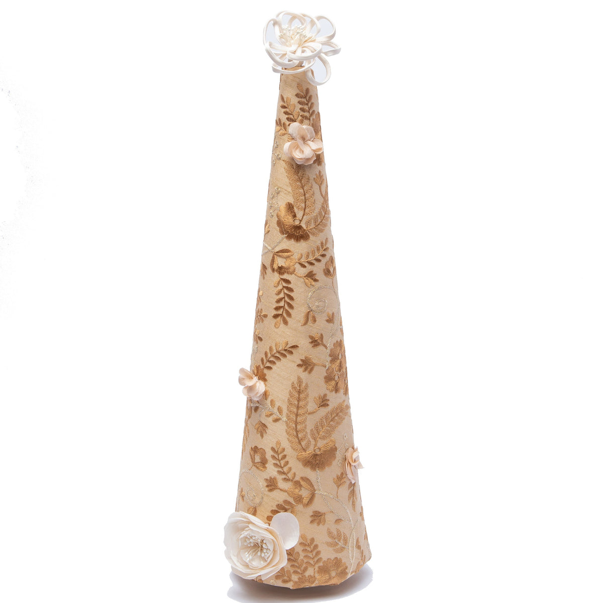 OOAK 20.5" Gold Embroidered Tree