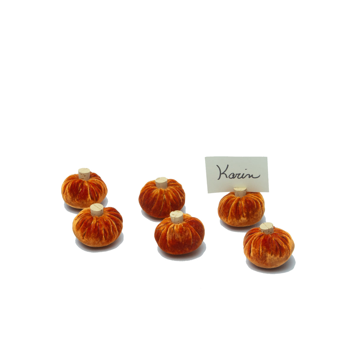 Persimmon Pumpkin Place Card Holders