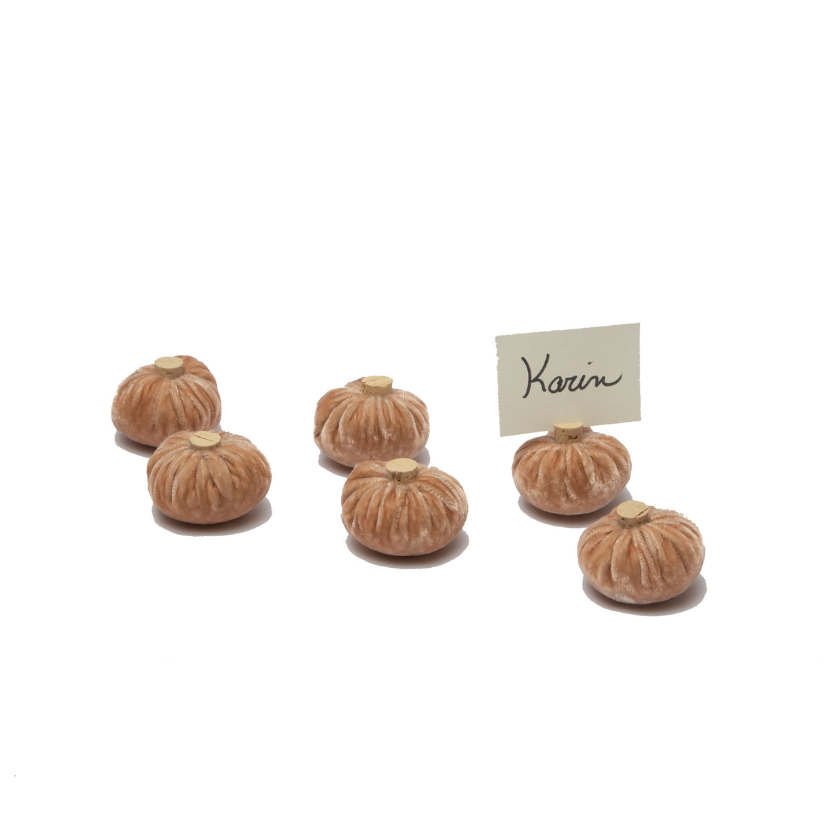 Sandstone  Pumpkin Place Card Holders