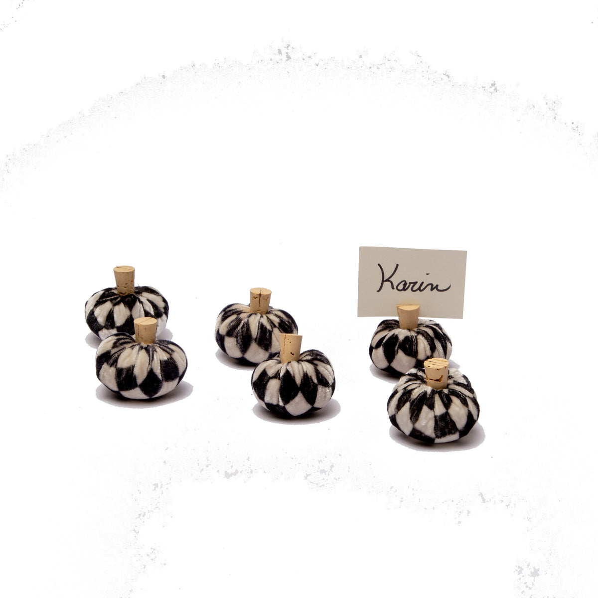 Check Pumpkin Place Card Holders