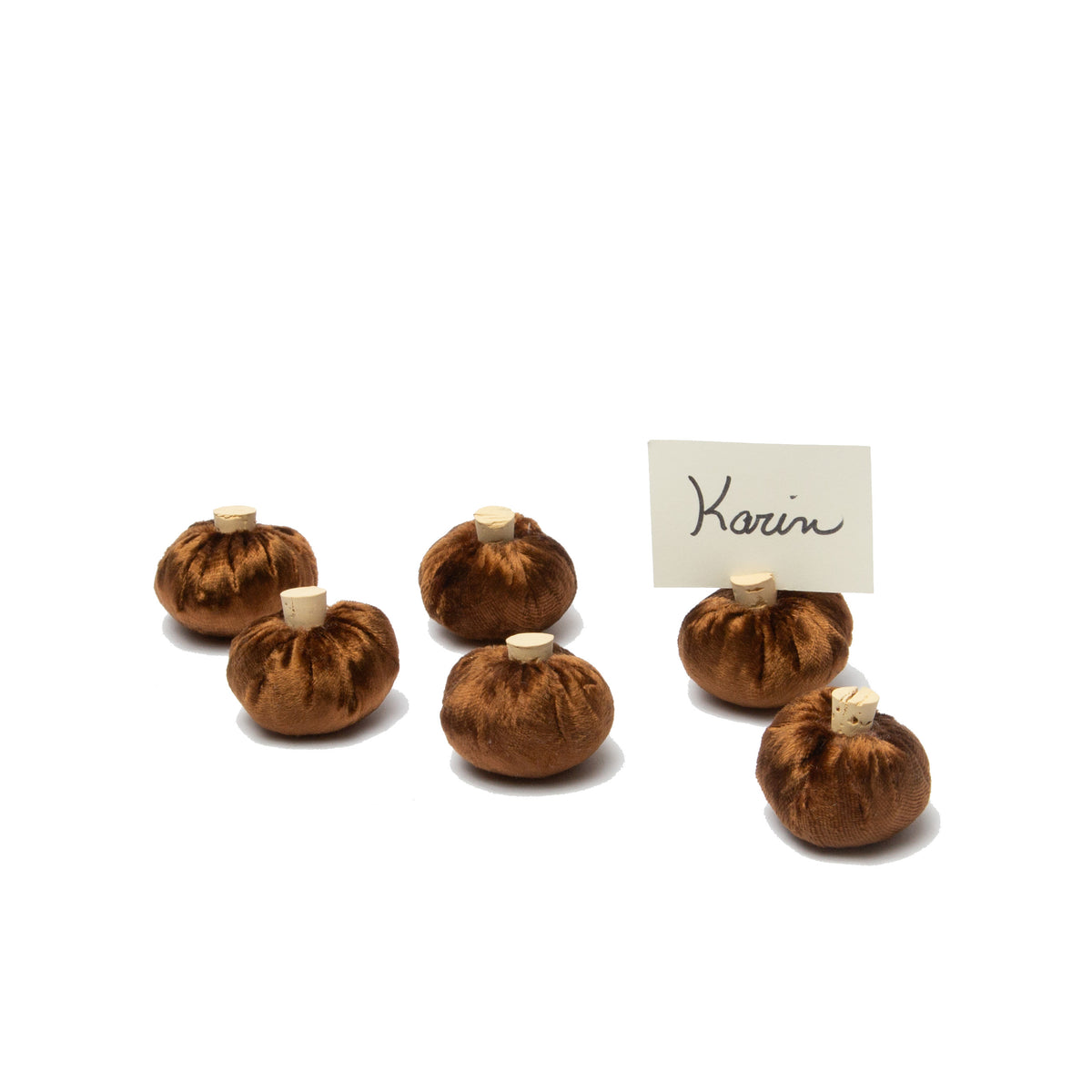 Topaz Pumpkin Place Card Holders