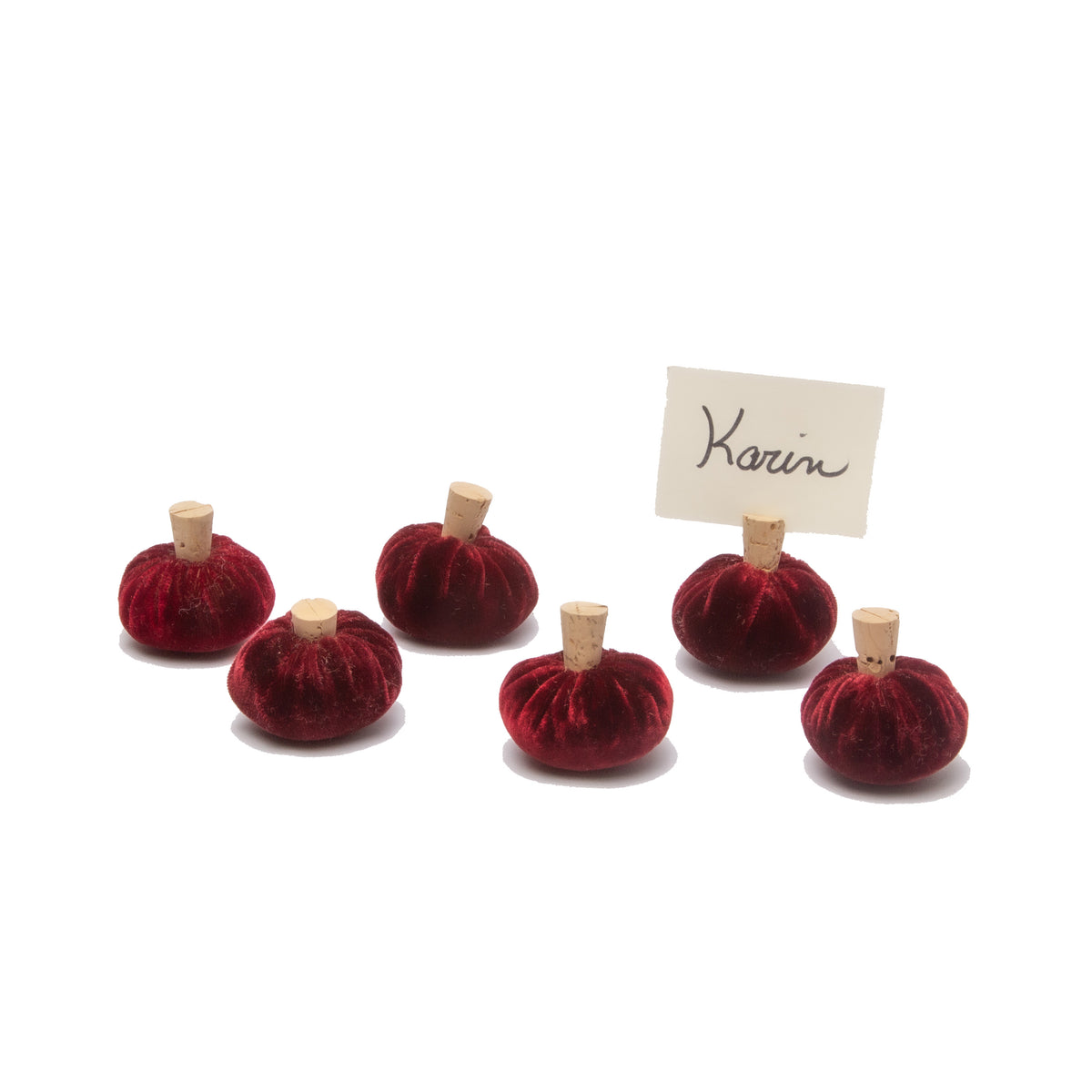 Red Pumpkin Place Card Holders