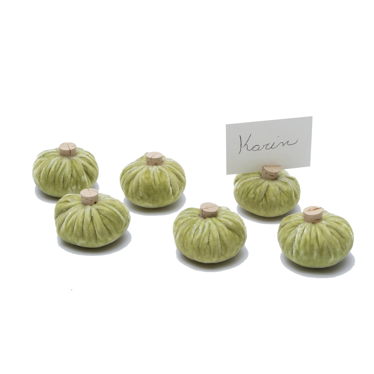 Pistachio Pumpkin Place Card Holders