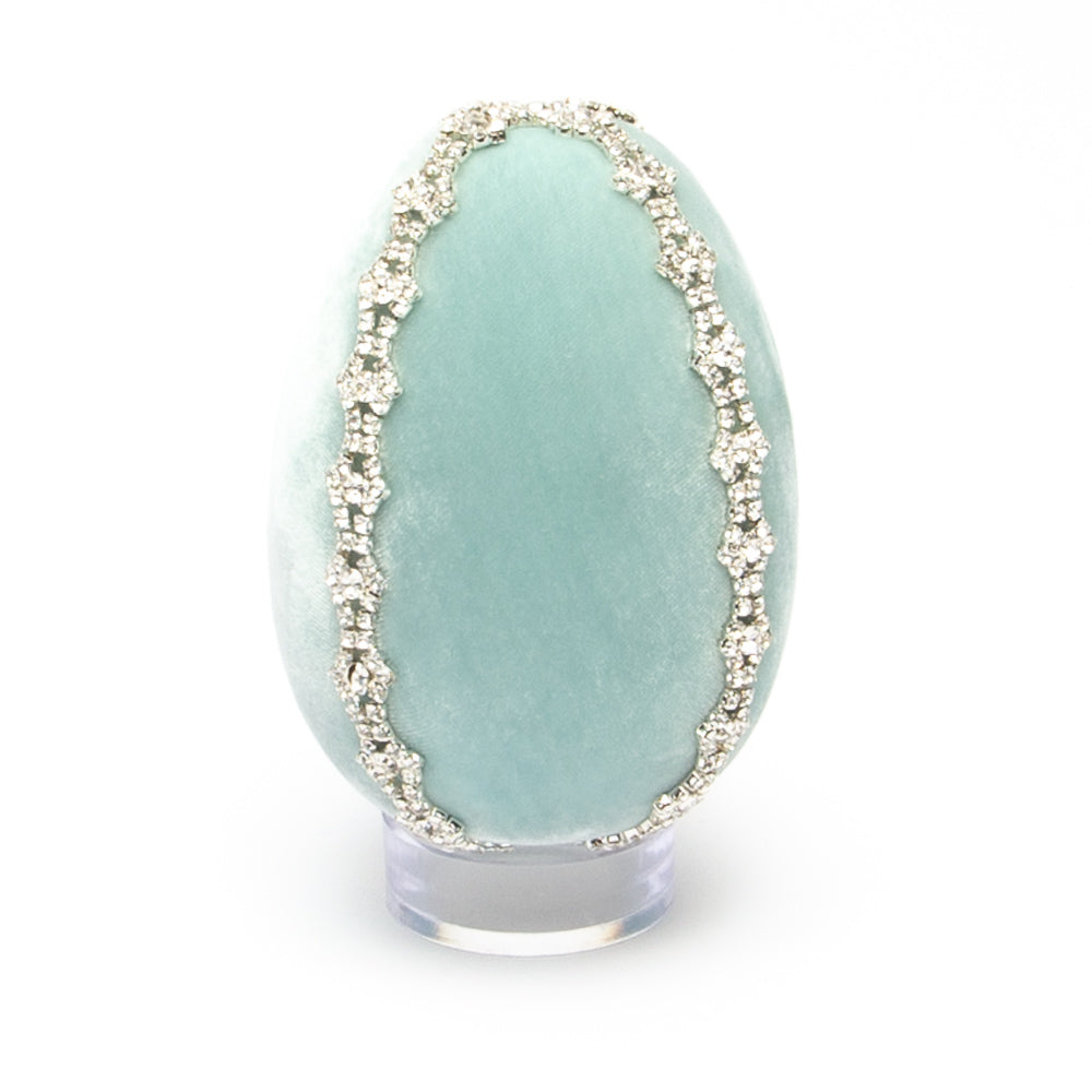 Medium Seafoam Crystal trimmed Egg