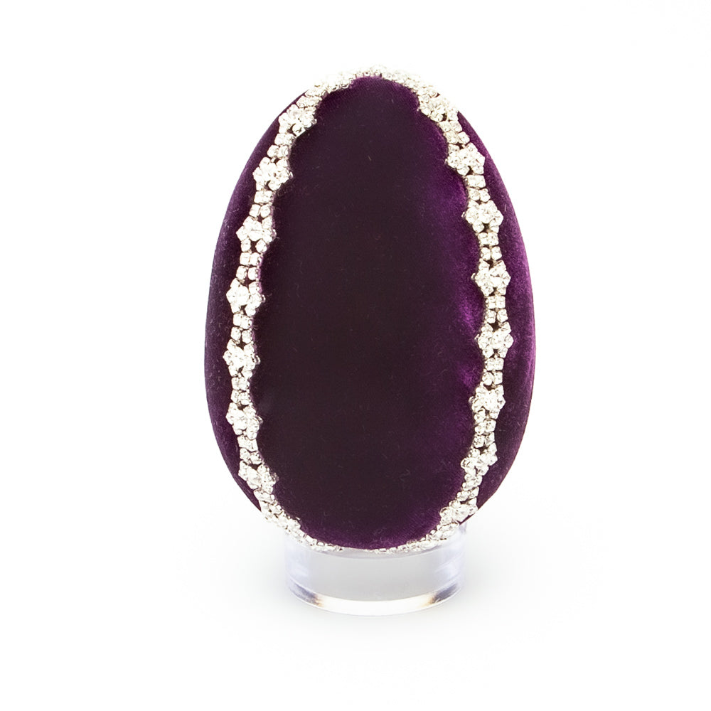 Medium Violet Crystal trimmed Egg