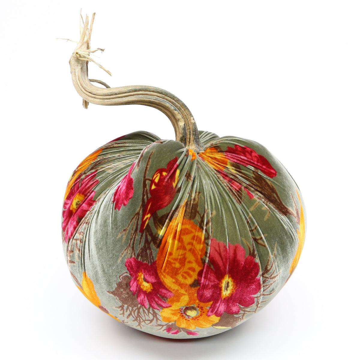 Floral Silk Velvet Pumpkin